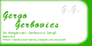 gergo gerbovics business card
