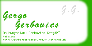 gergo gerbovics business card